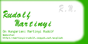 rudolf martinyi business card